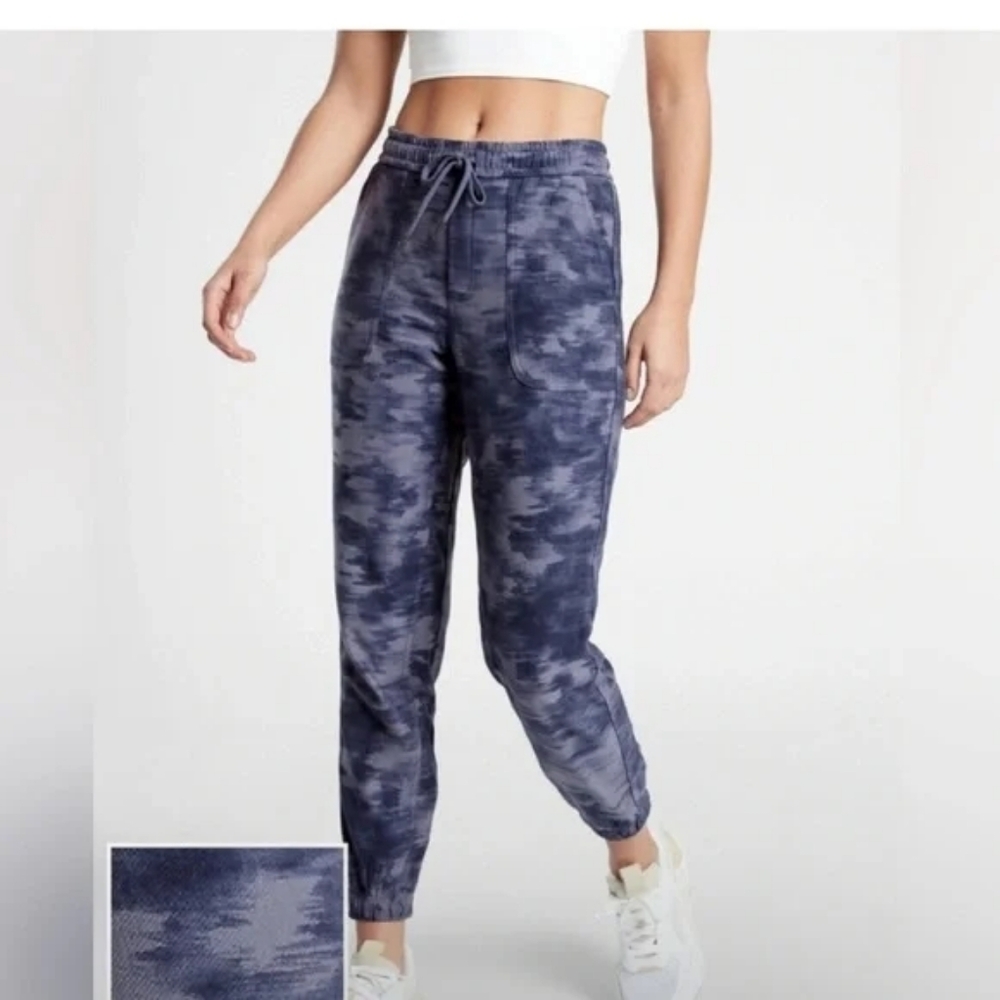 Athleta Farallon Jogger Pants Womens 8 Tie Dye Lounge Printed 24